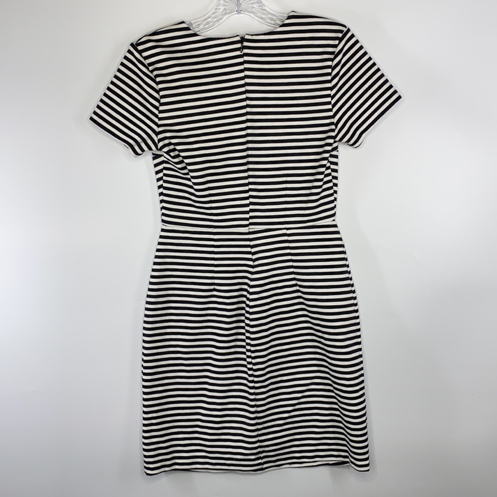 Old Navy Black White Striped Short Sleeve Dress - Picture 2 of 9